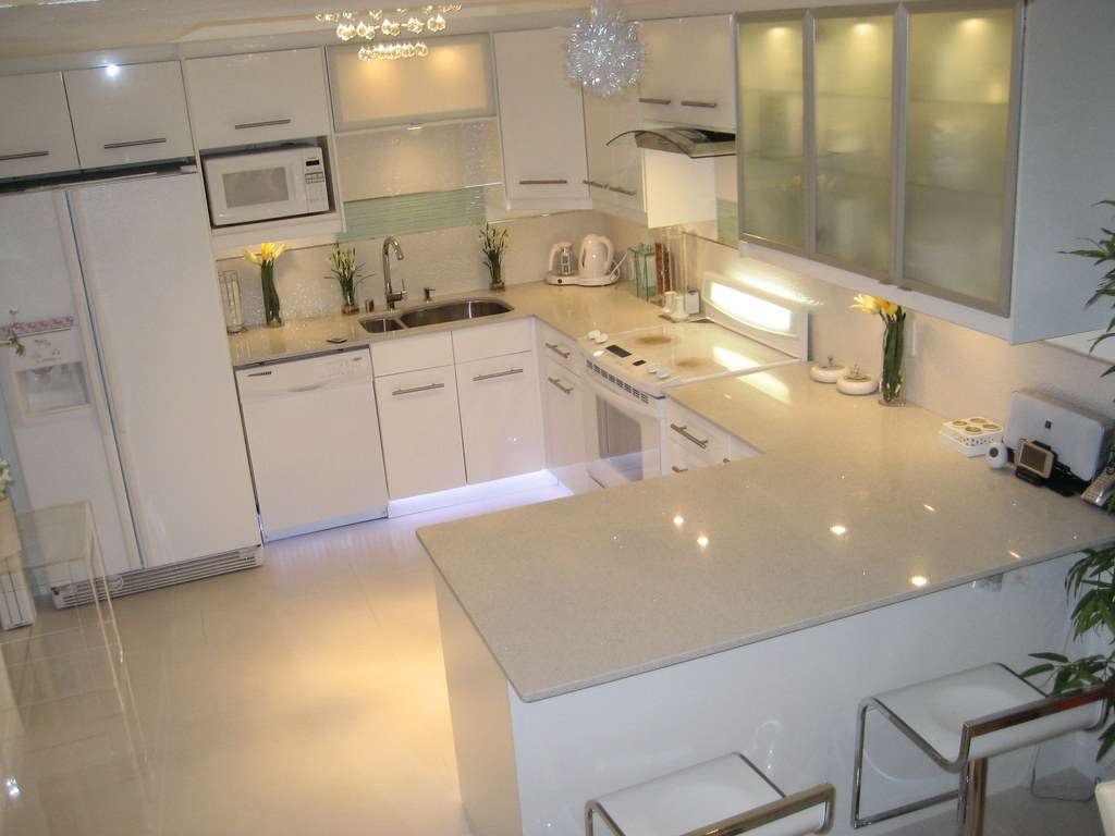 Modern Kitchen White Appliances - modern kitchen