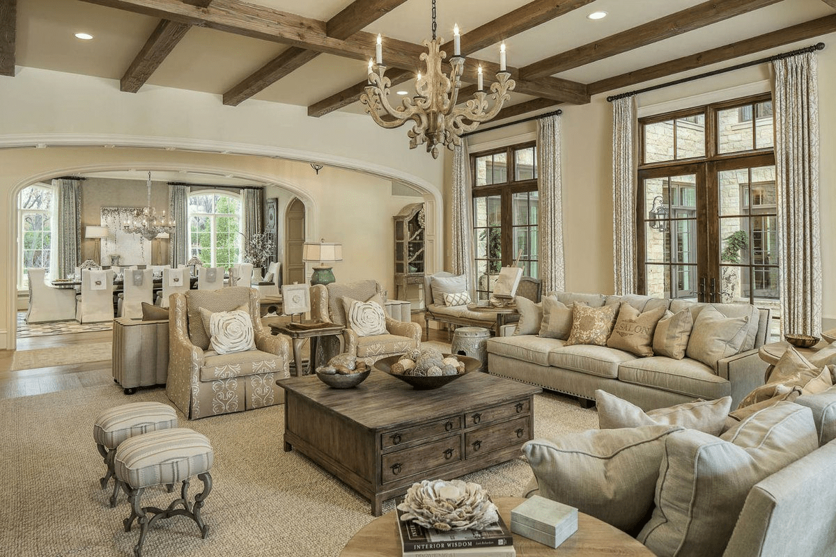 French Country Interior Design, Country Style Living Room Design