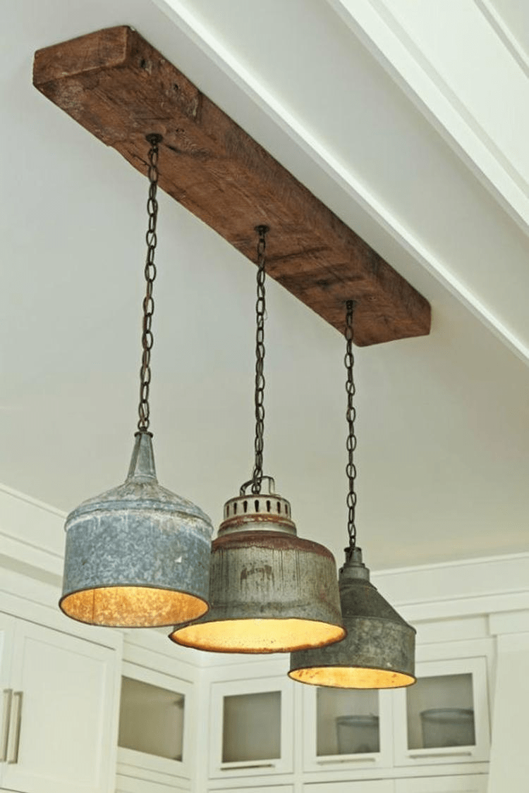 Rustic Pendant Light for farmhouse style pantry 