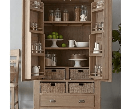 converting old dresser into a pantry storage