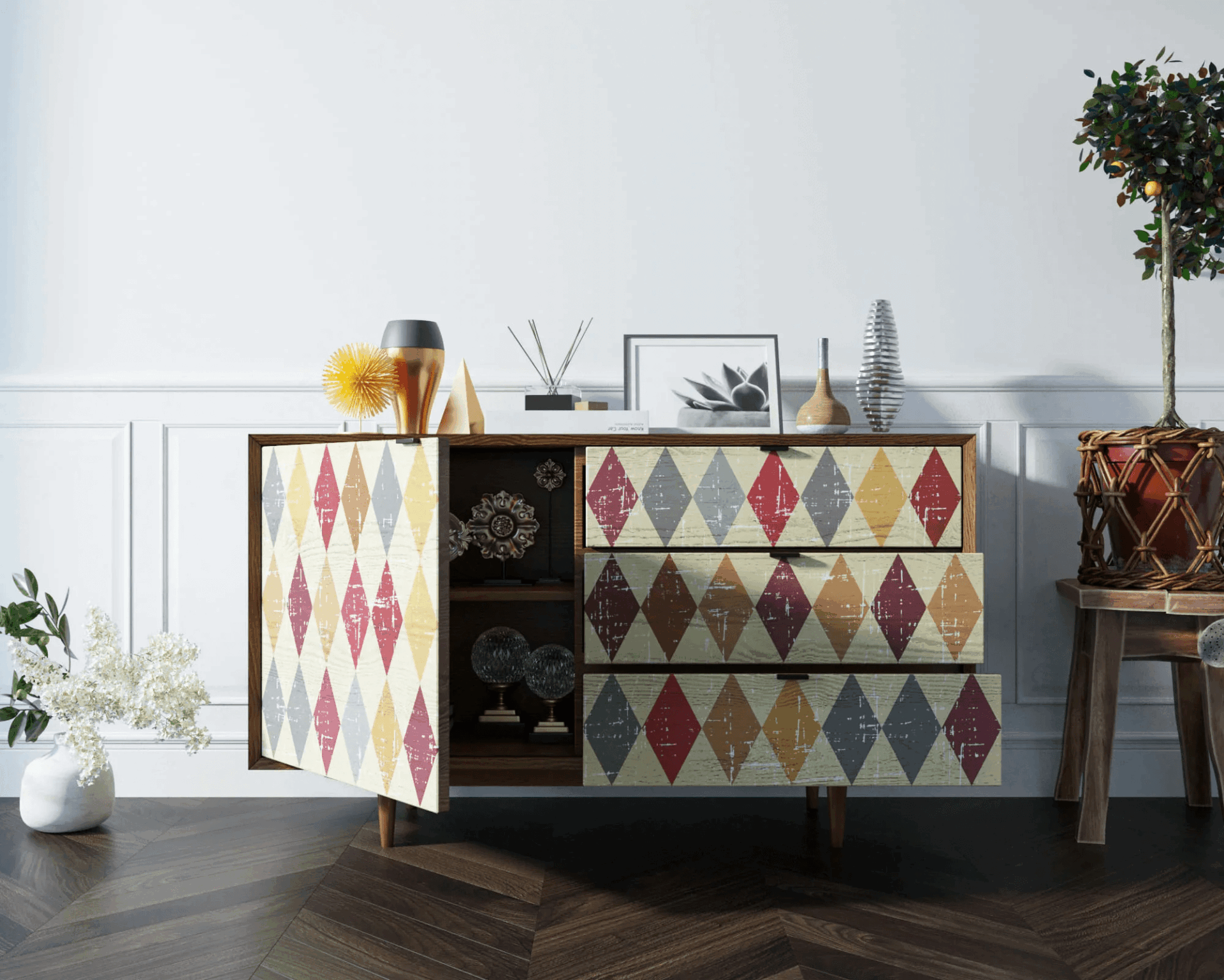 DIY Maximalist Projects: Eclectic Furniture Makeover