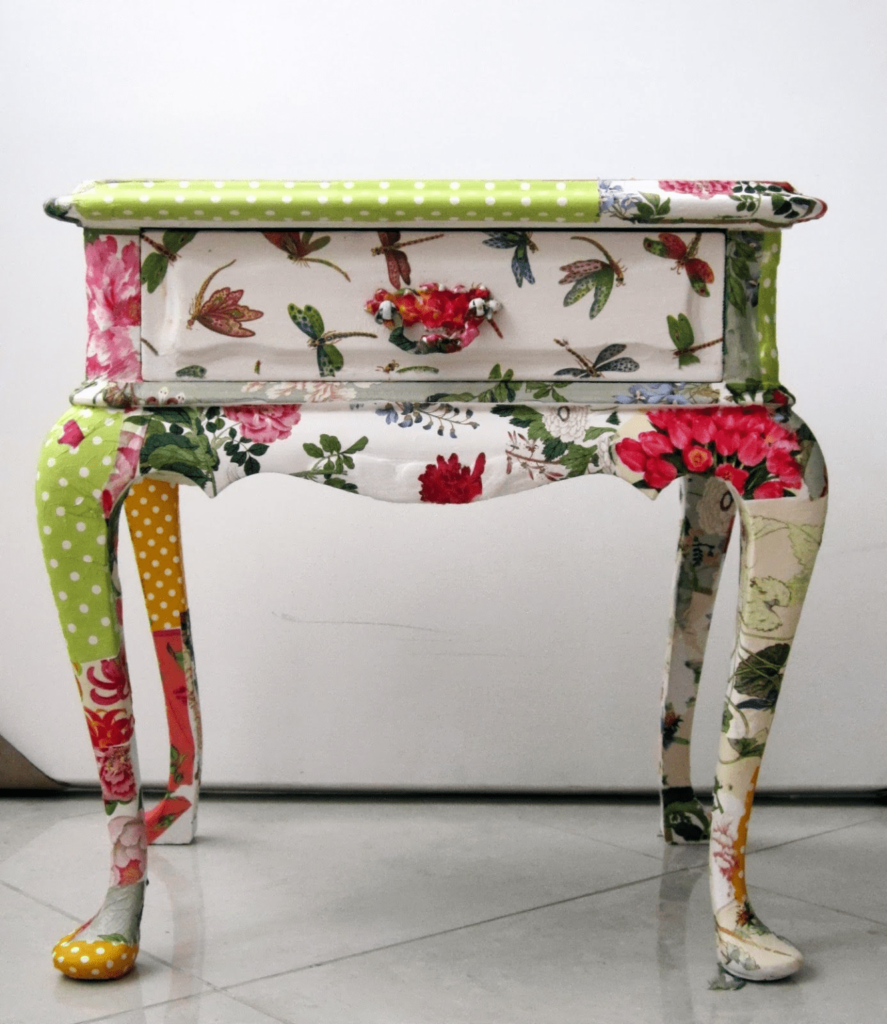 DIY texture Decoupage |Decoupage Wallpaper Furniture