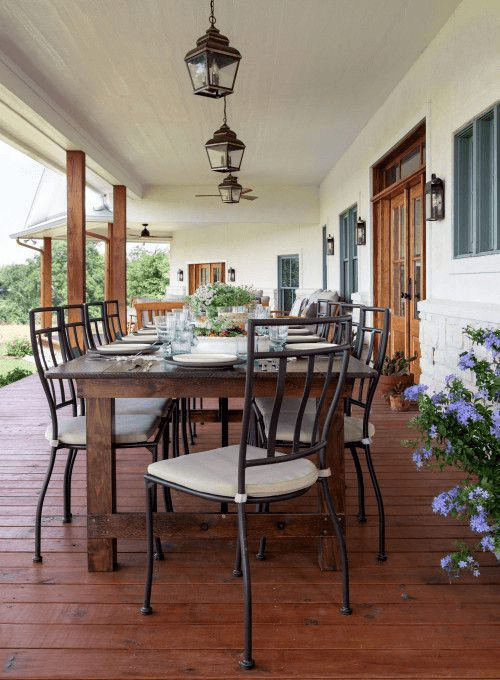 modern spanish outdoor dining