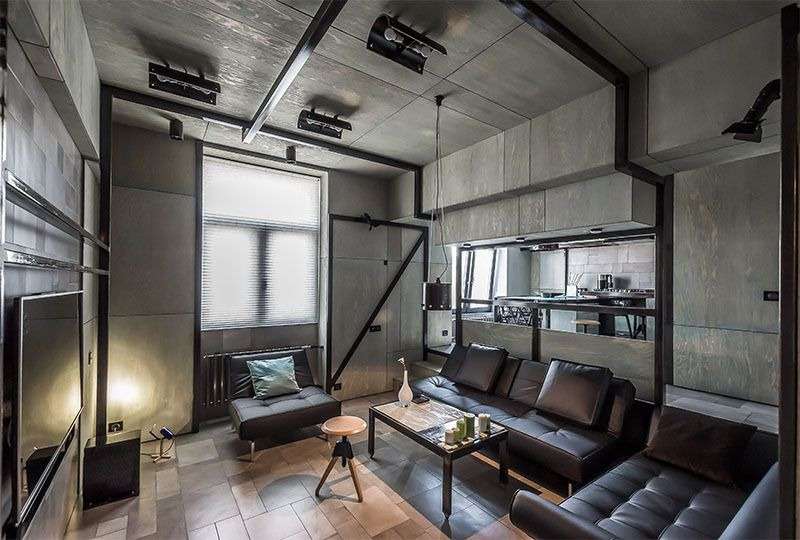 Brutalist interior design furniture