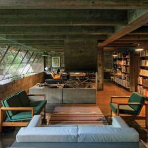 Brutalist interior design style