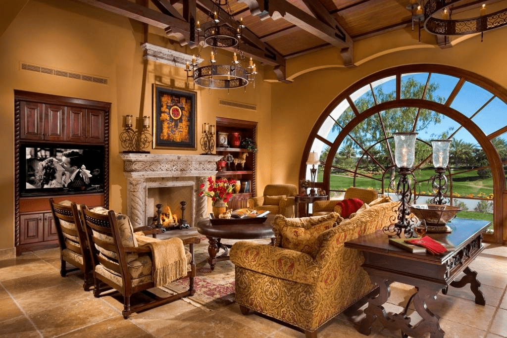 Wrought-Iron Accents in hacienda house design