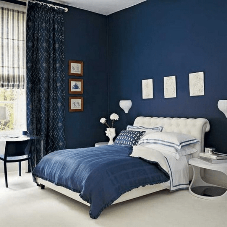 Navy and White colour shade
