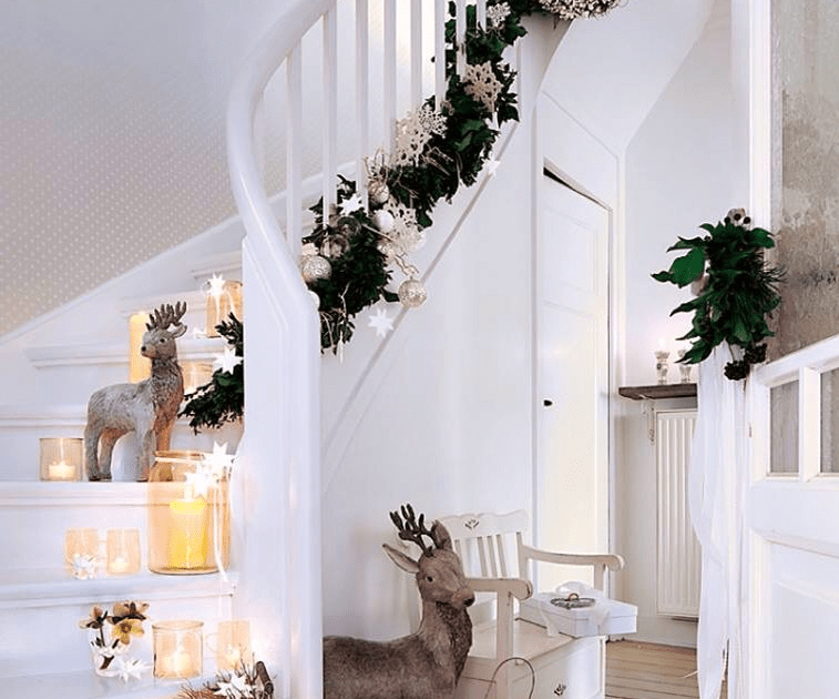Christmas Stairs| Decorating Christmas Stairs