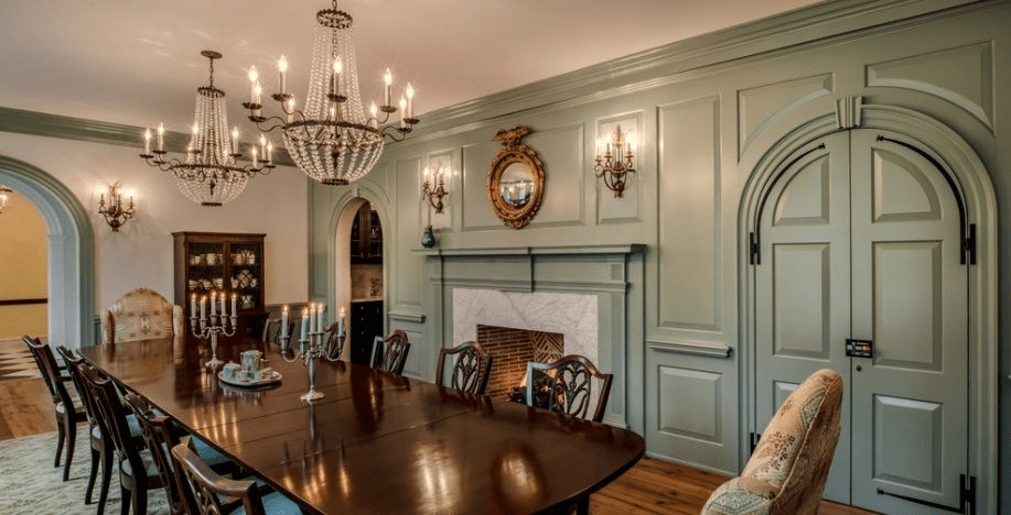 Earthy Greens Georgian Colonial Interior