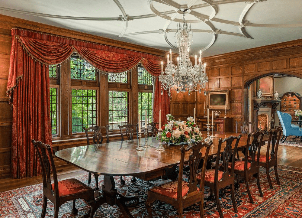 Rich Reds Georgian Colonial Interior