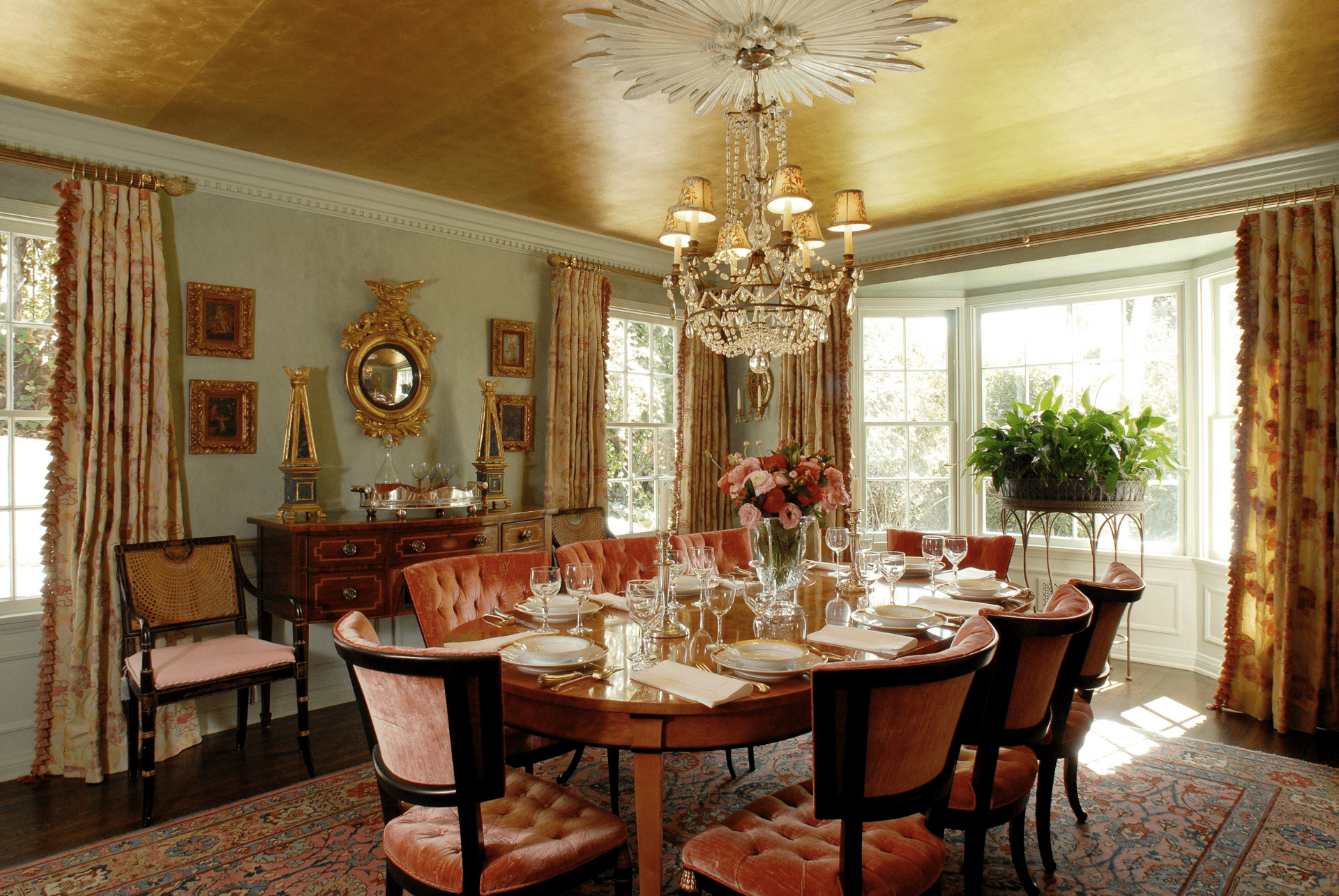 Gilded Gold Georgian Colonial Interior