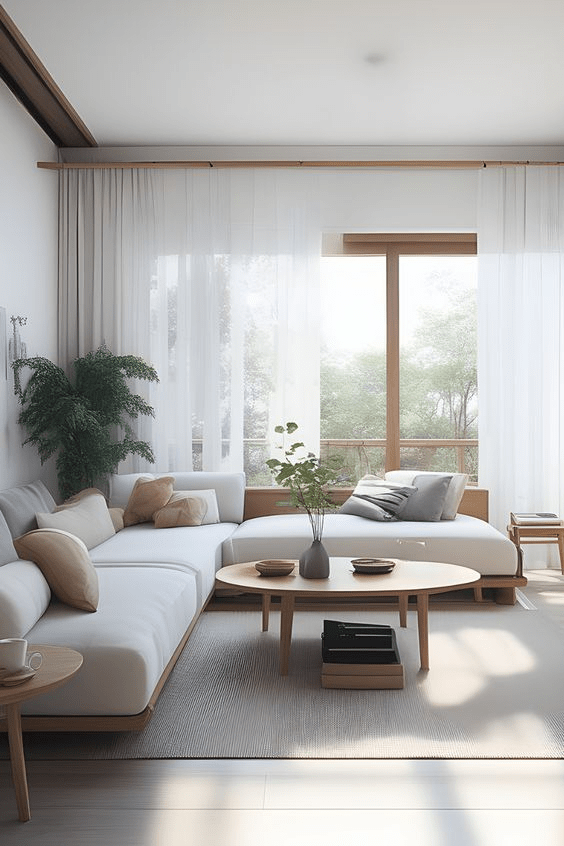 Modern Japandi Living Room Design
