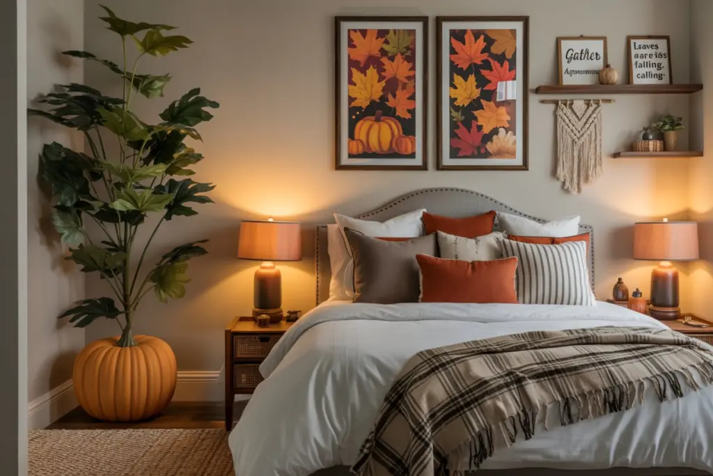 10+ Fall Bedroom Ideas: How To Cozying Up Your Bedroom 4 autumnal hues color bedroom decor