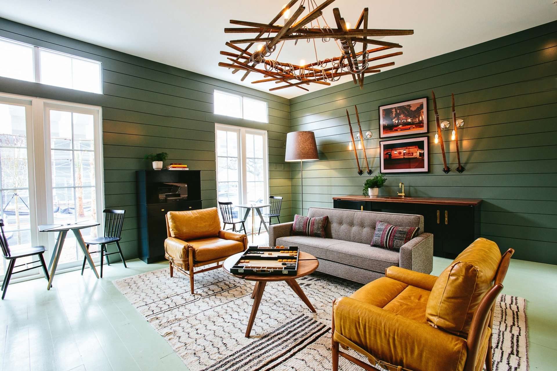 color palette in mid century modern