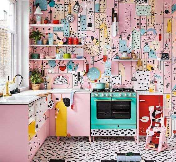 Maximalist Decor Kitchen :Creative Storage Solutions