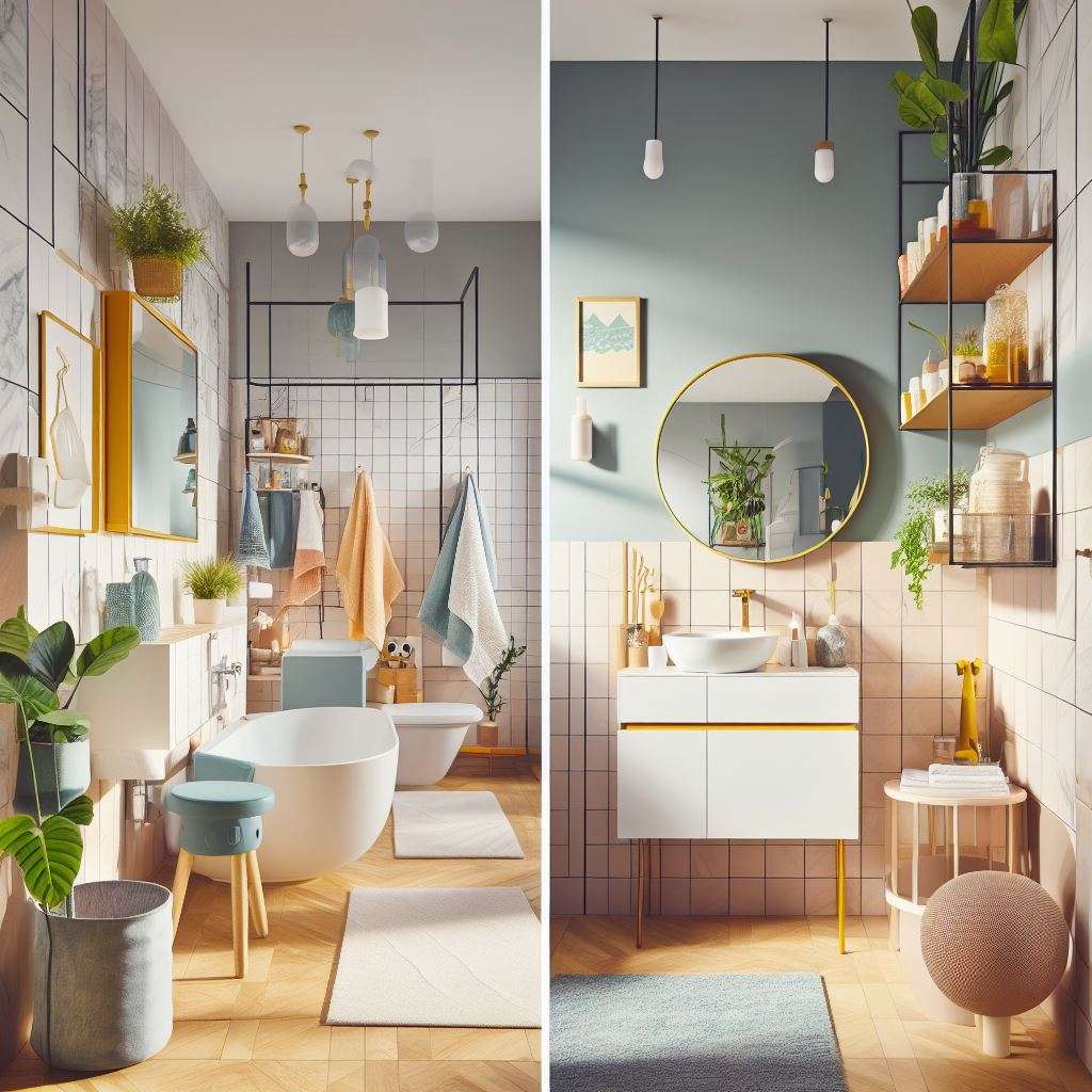 small bathroom layout with tub