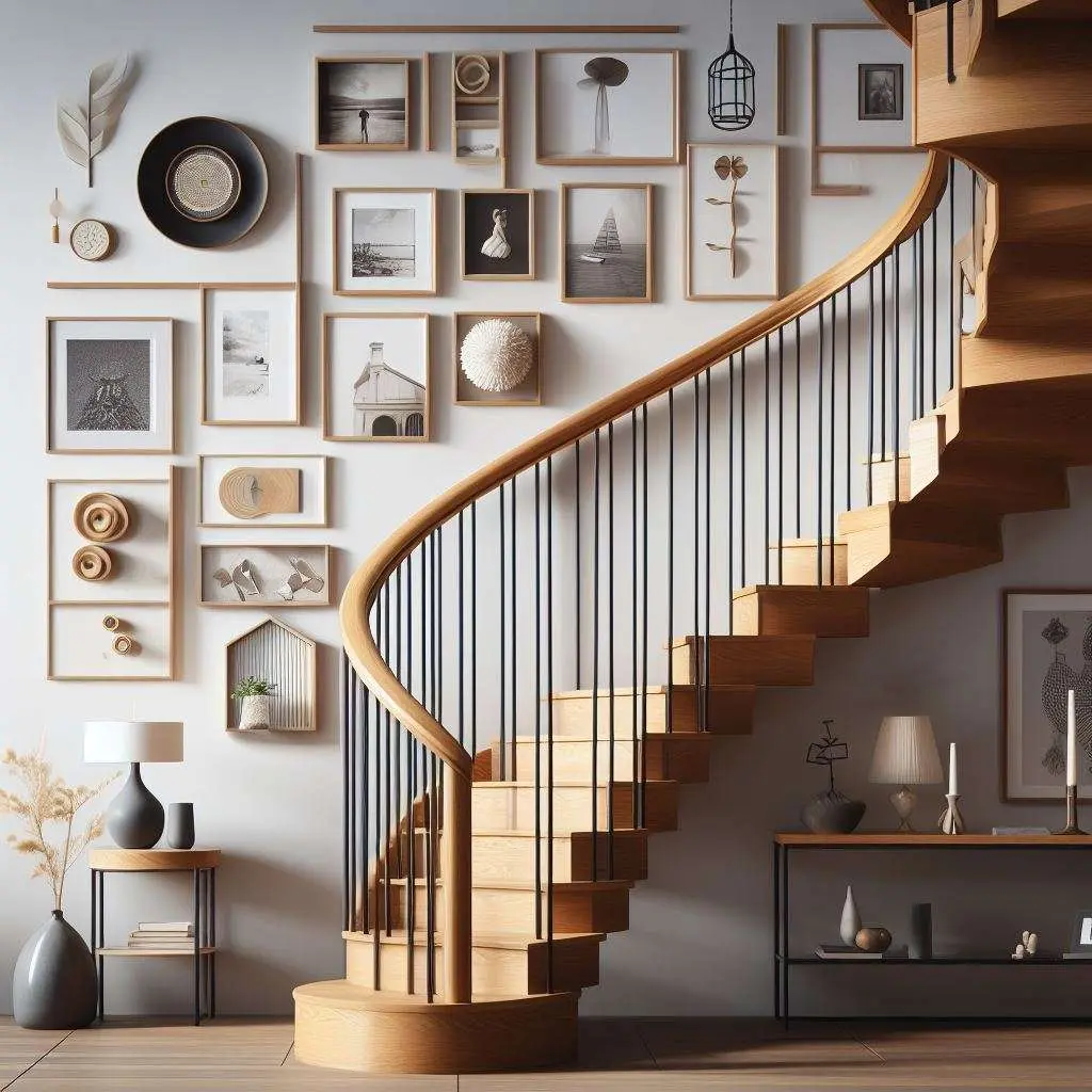 Amazing staircase wall decoration: the best ideas 3 half wall by stairs decor