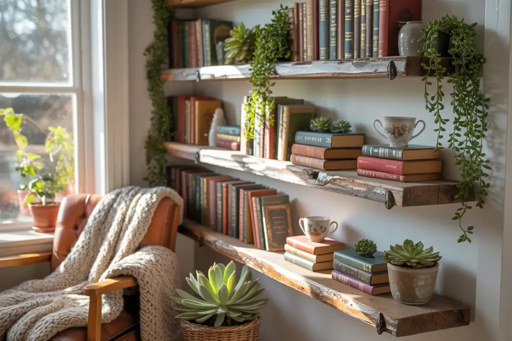 Small Cottage Living Room Ideas: How To Create Cozy Charm 5 Wall-Mounted Shelves