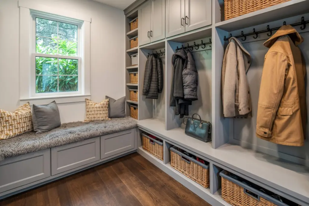  well-organized mudroom