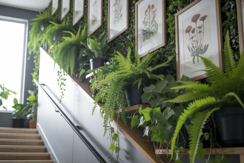half wall staircase decorating ideas
