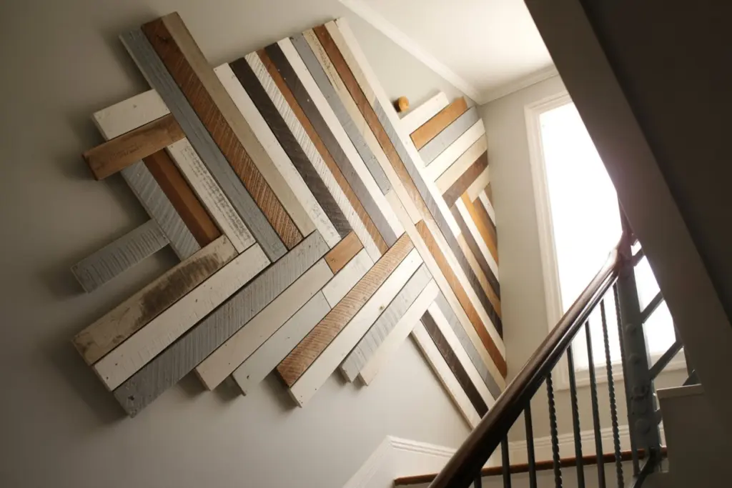 diy staircase wall decoration