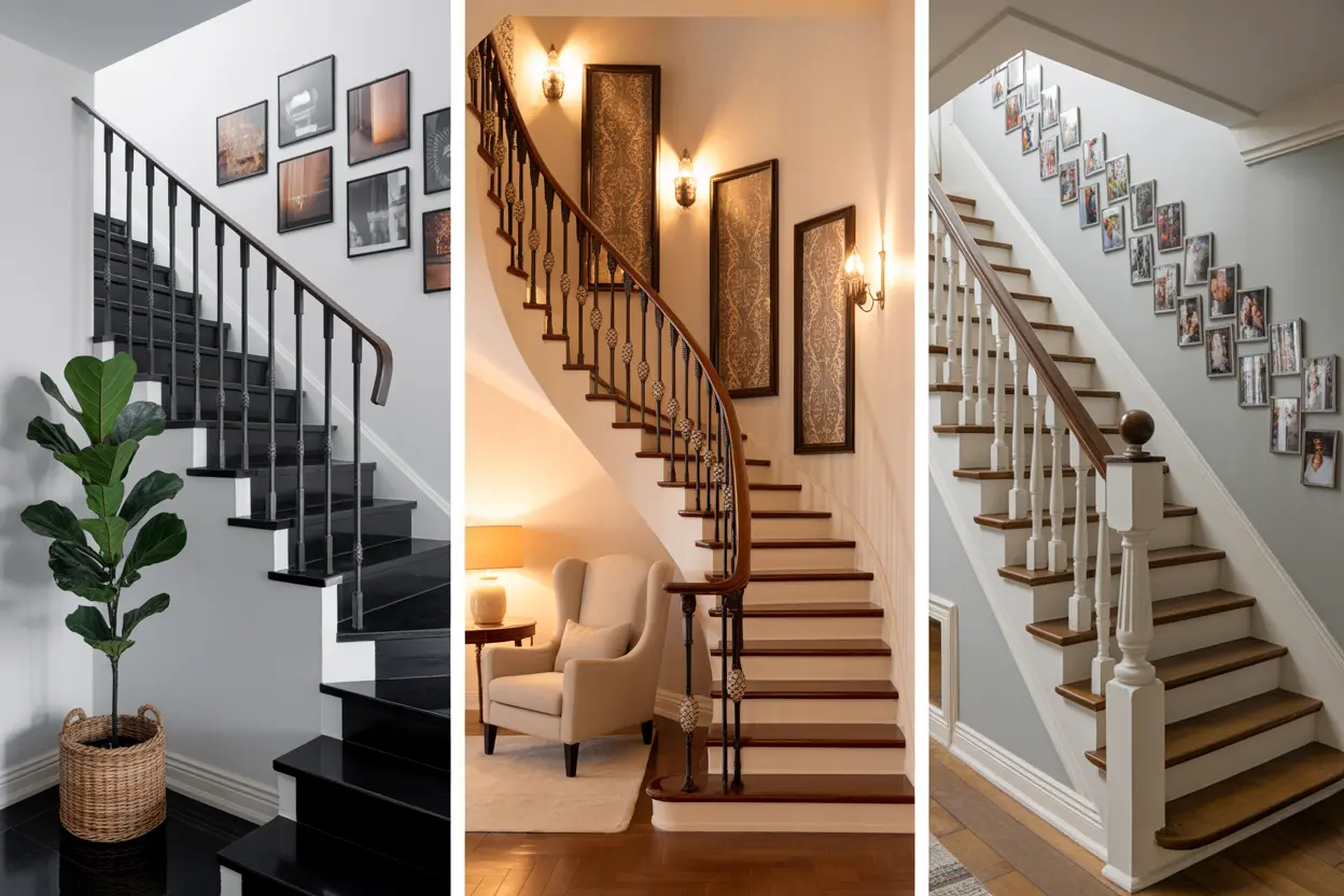 Amazing staircase wall decoration: the best ideas