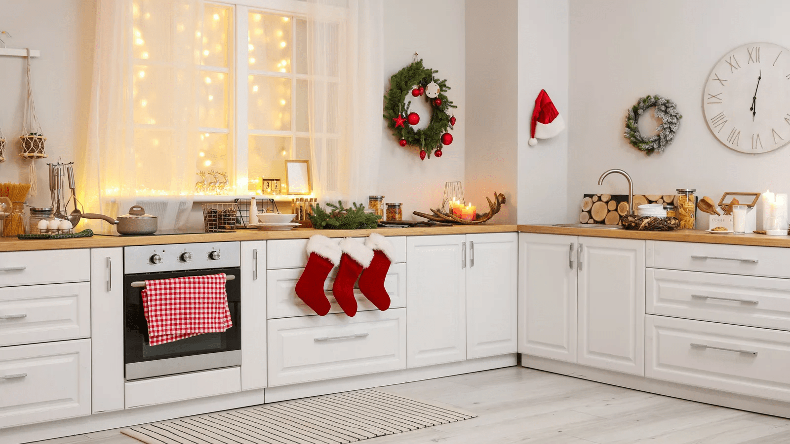 Kitchen Countertop Christmas Decor 