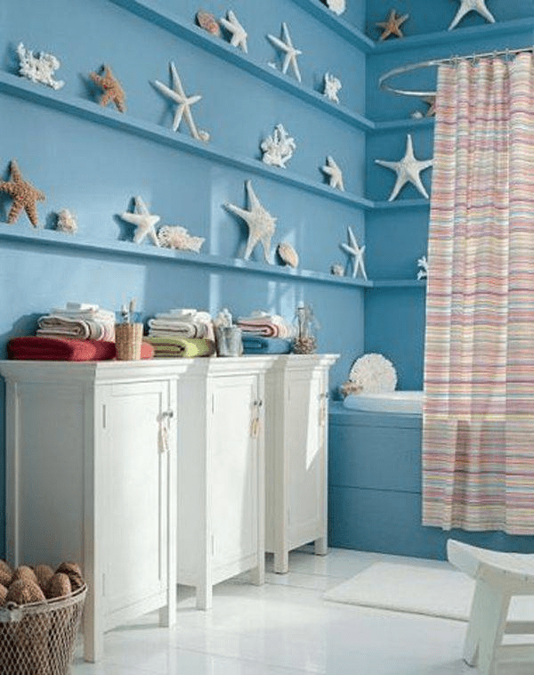 Coastal Bathroom Design| bathroom wall decoration