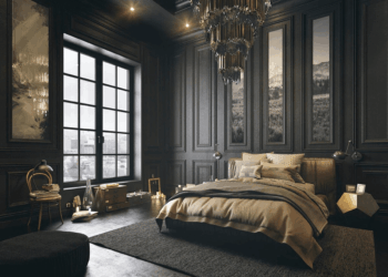 dark academia interior design| Dark Academia Bedroom