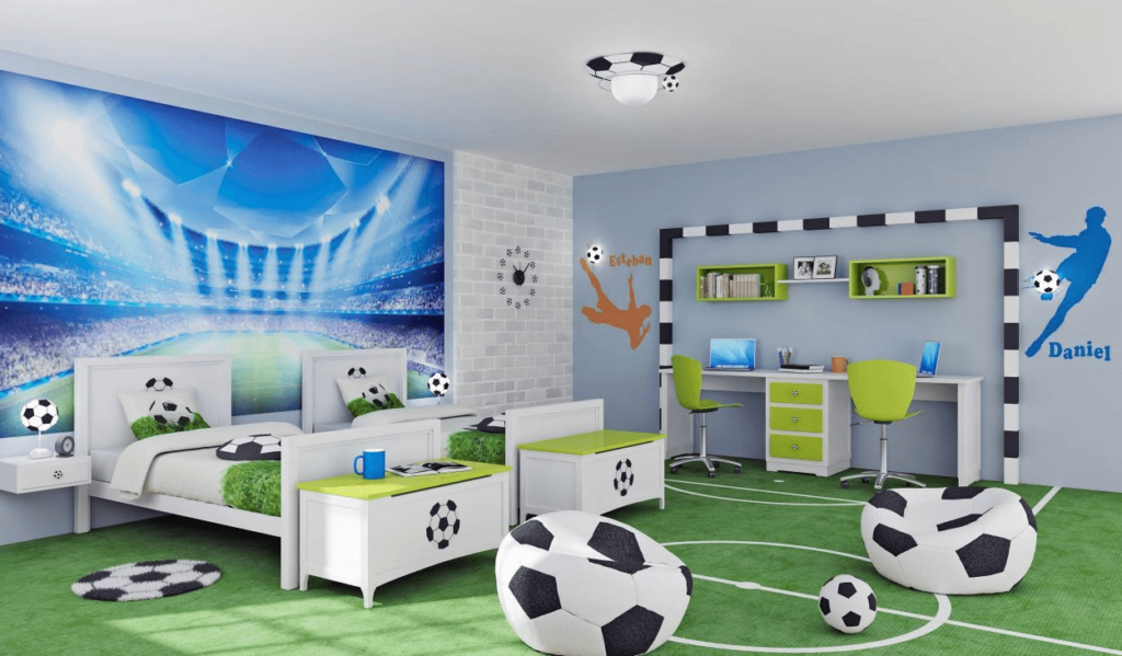 Children's Room Football|
Boy's Football Bedroom| Football Theme Kid's Bedroom