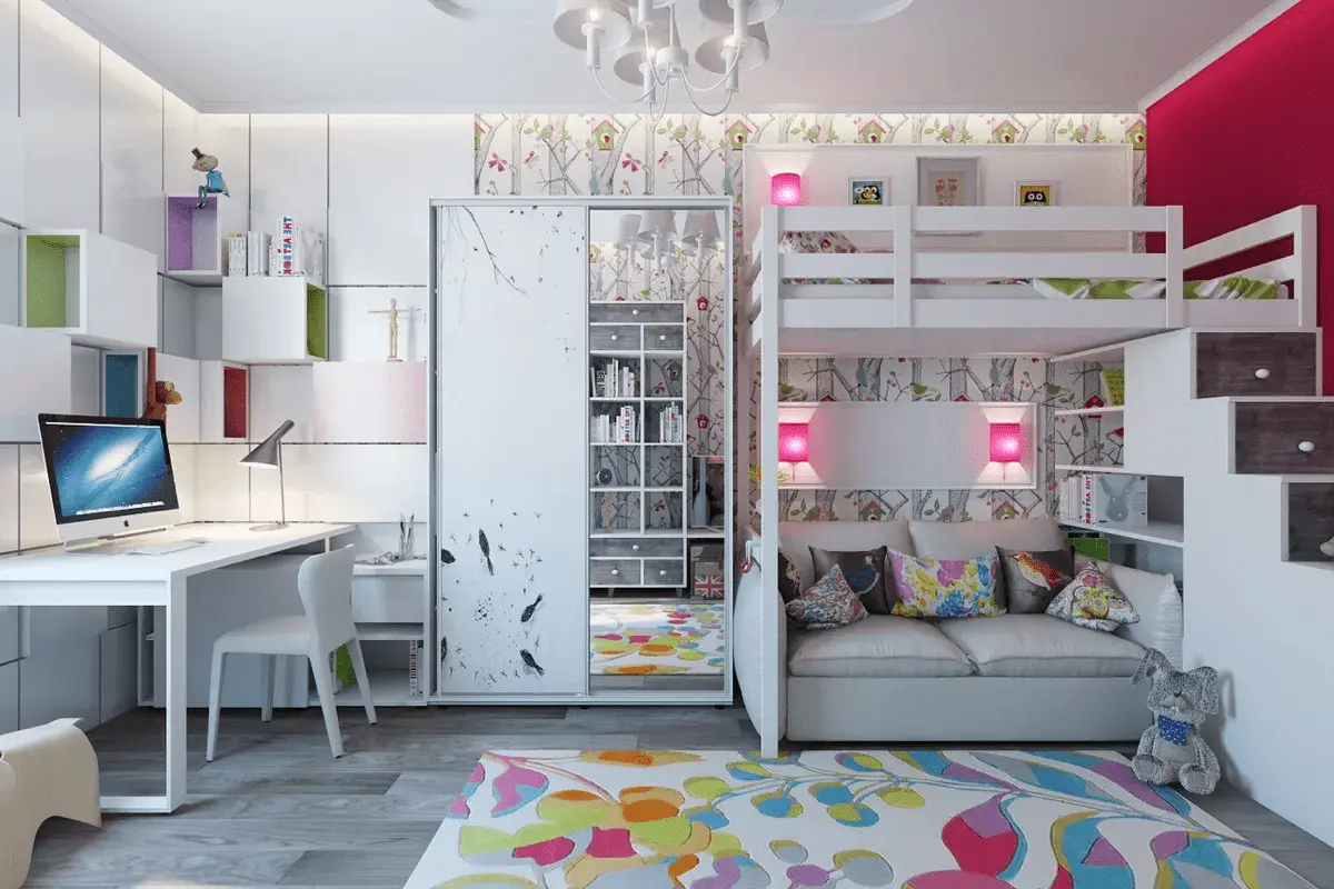 11m2 Bedroom for Gamer Teen and Toddler