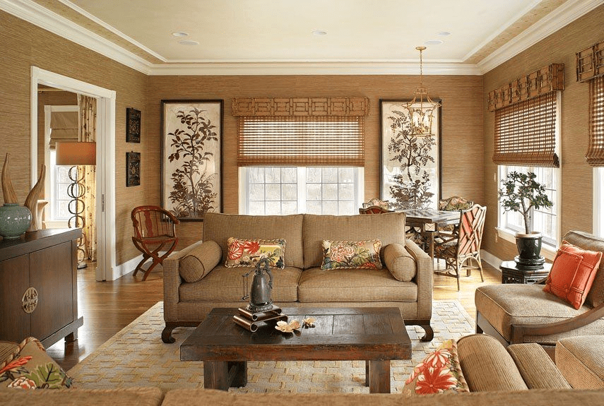 asian inspired decorating ideas| asian modern living room