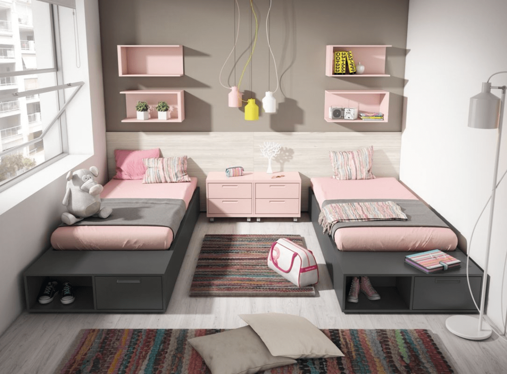 Teen Sisters Shared Bedroom: Storage Solutions