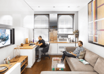 living room office combo layout