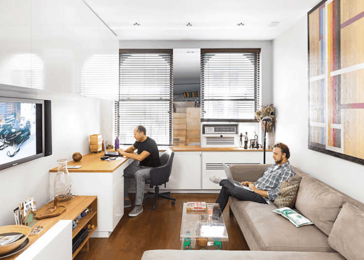 living room office combo layout
