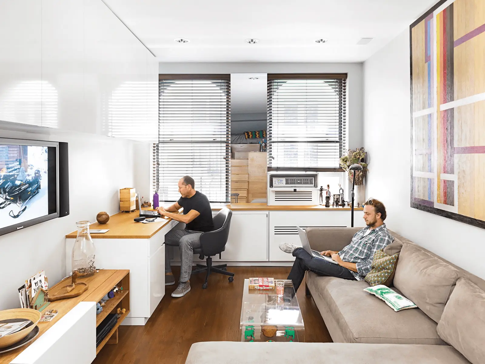 living room office combo layout