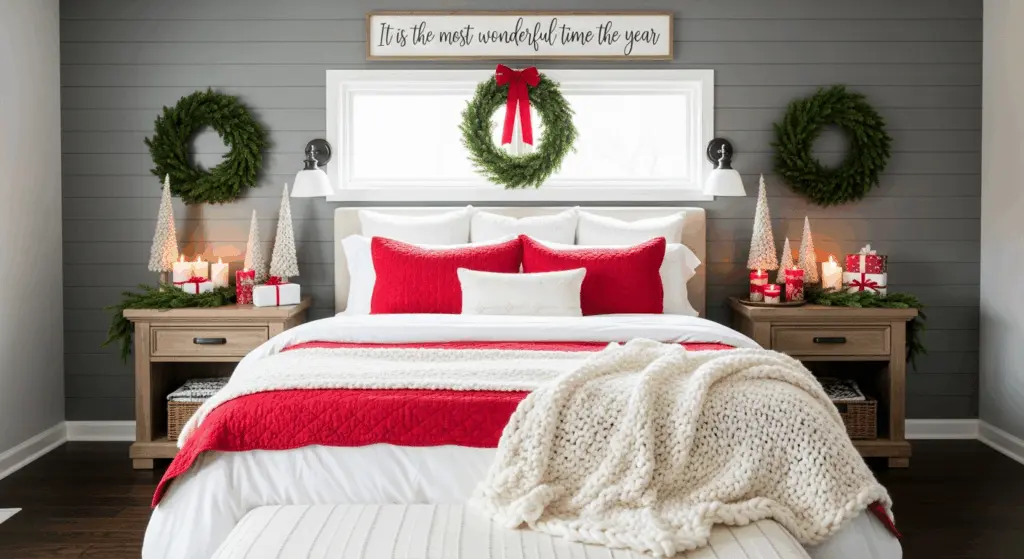 Farmhouse Christmas Bedroom
