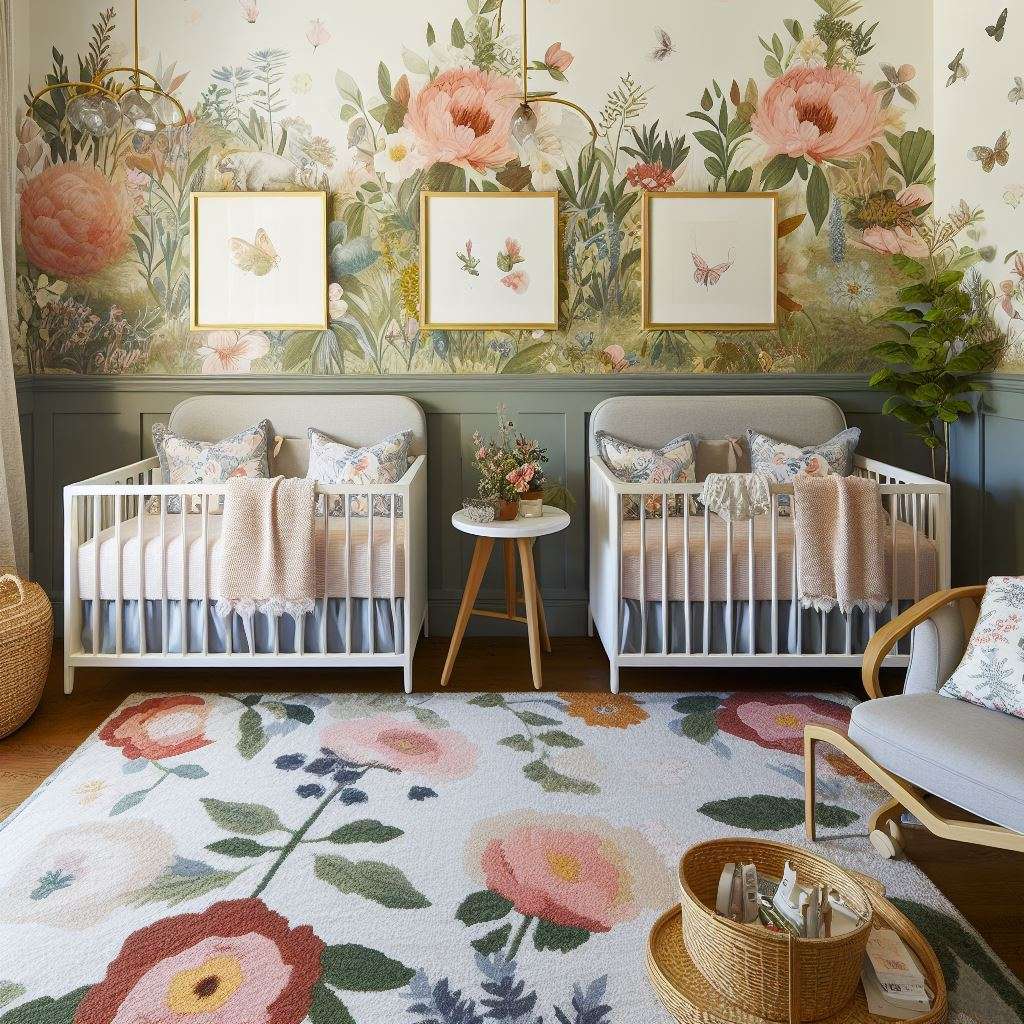 twin nursery decor