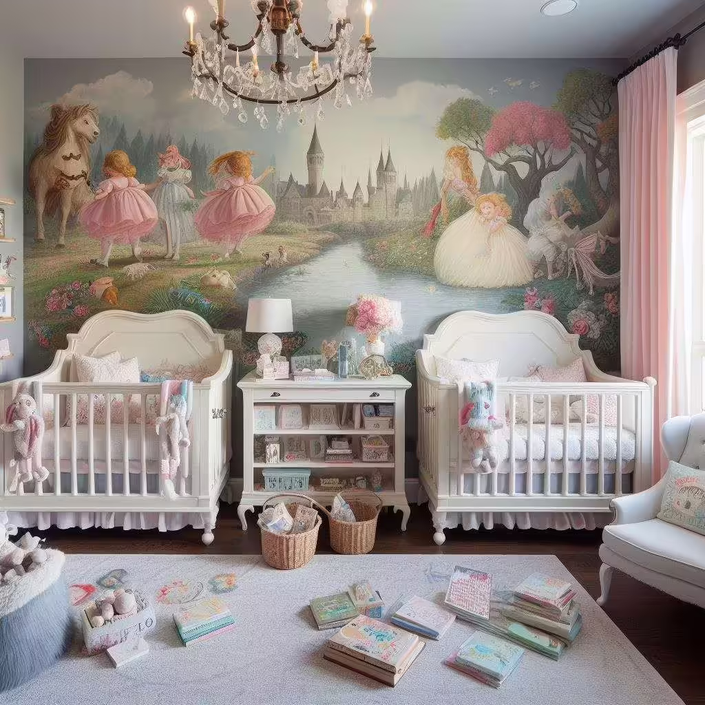 Twin Girls Nursery Room