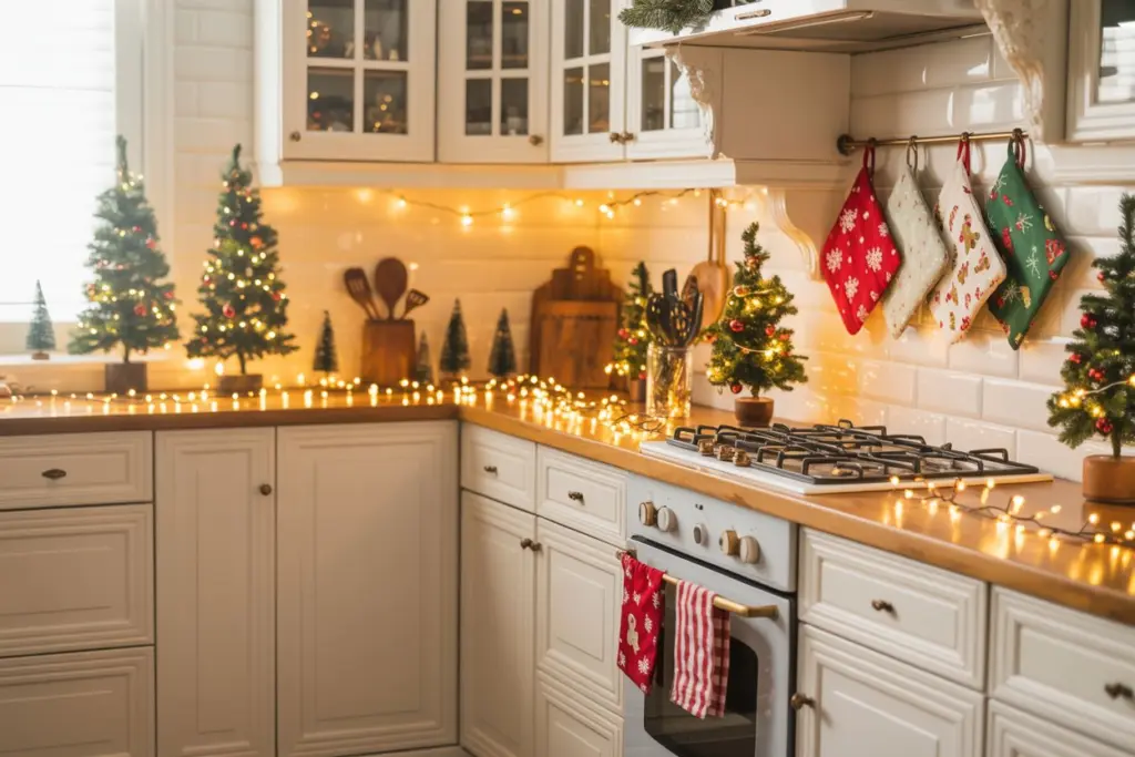 Seasonal Pot Holders and Towels for Practical Decor