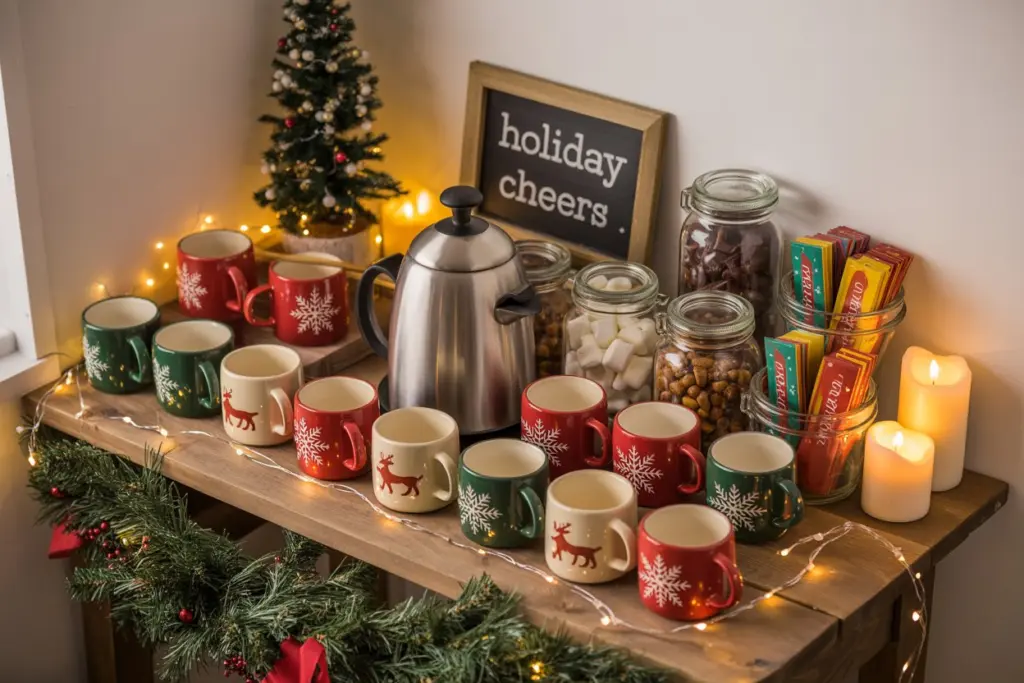 Festive Beverage Station for Holiday Cheers