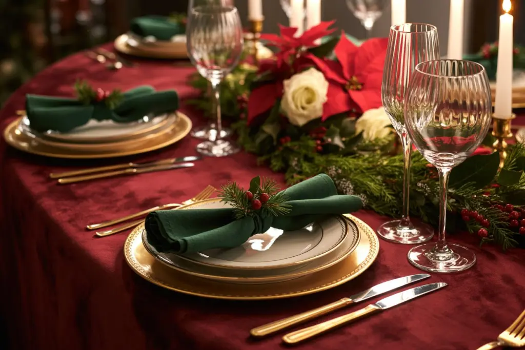 christmas dining table decor
