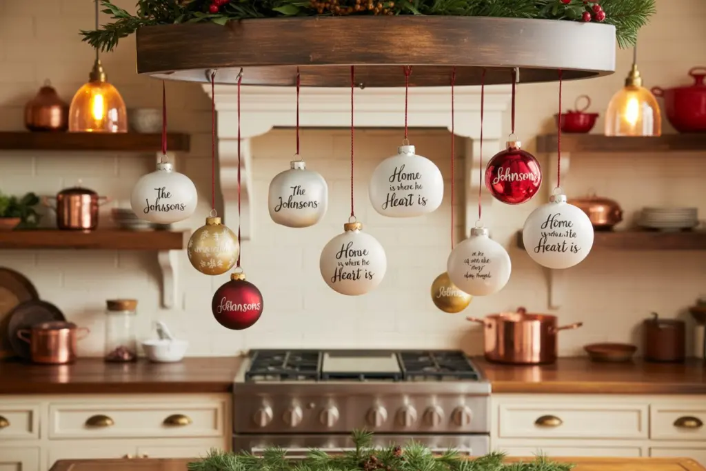 kitchen island christmas decor