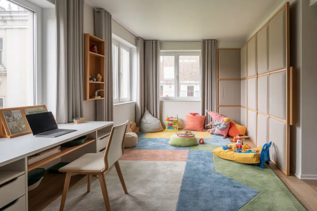 home office and playroom ideas