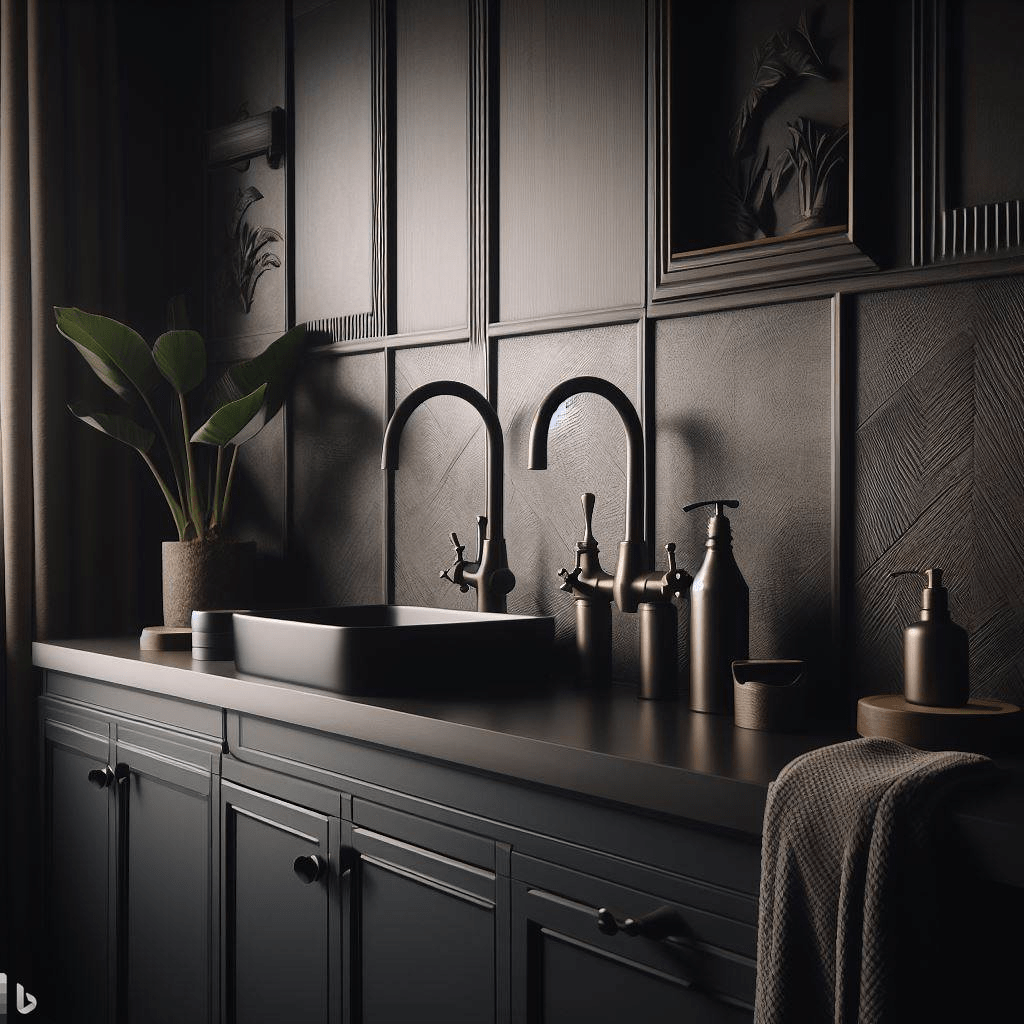 Dark bathroom Cabinets