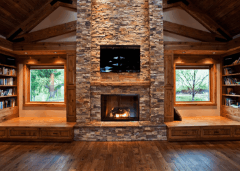 Stone Fireplace