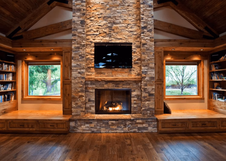 Stone Fireplace