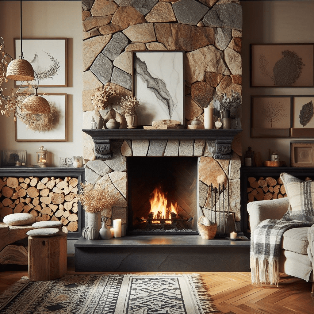builders fireplace and stone
