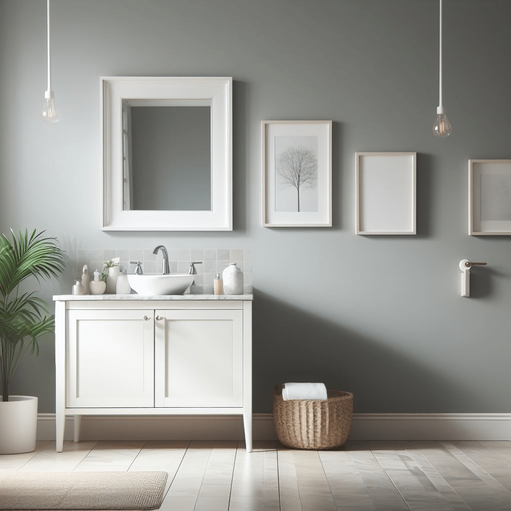 painted bathroom vanity