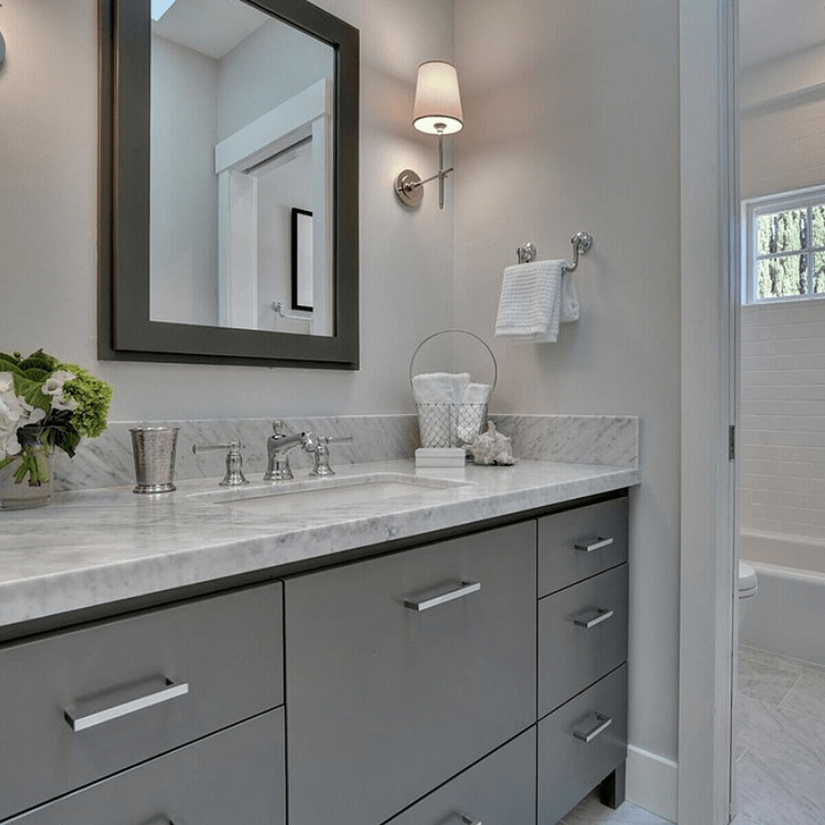 grey bathroom vanity 